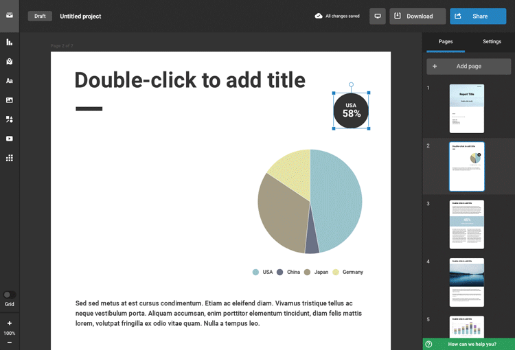 Easy drag-and-drop editor